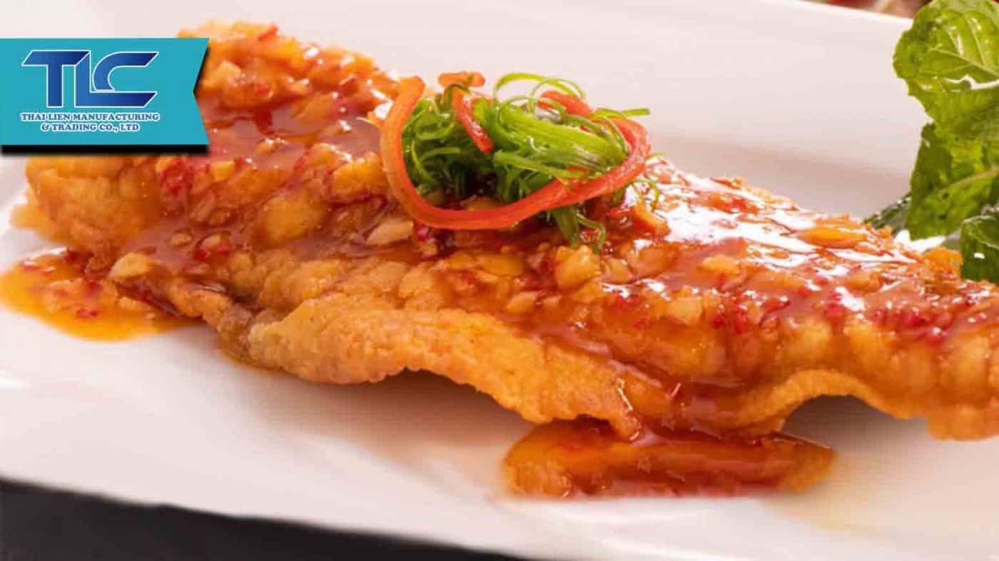 Fried dory fish fillet with chili garlic